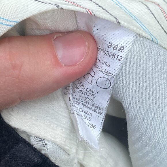 Vintage 90s Cashmere Wool Lauren Ralph Lauren Striped Suit Jacket 42R Pants 36R - Picture 11 of 16